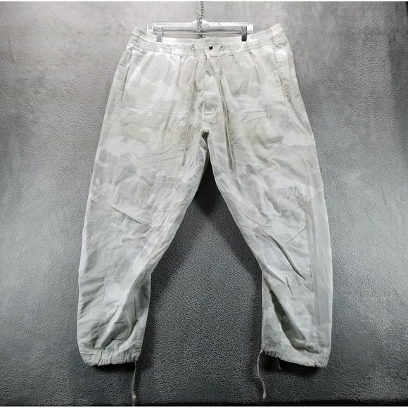 Nike Pants Mens 2XL Beige‎ Woven Tech Desert Camo Joggers Ankle Tie NSW